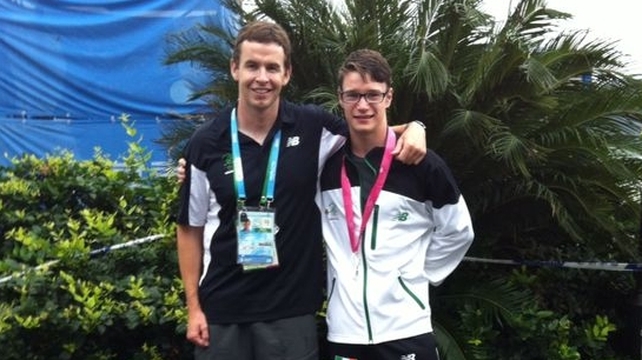 Robert Hendrick (R) with coach Eoin Rheinisch