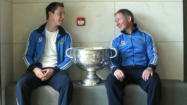 Kevin Nolan and Jim Gavin with the Sam Maguire