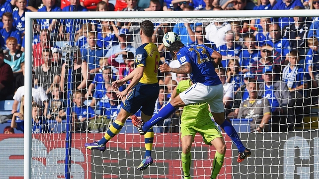 Leicester's record-signing Leonardo Ulloa pounces to draw his side level