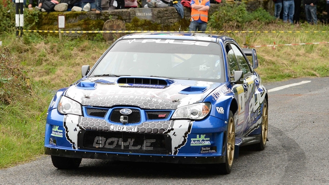 Declan Boyle lies in third in the Dunlop National Rally Championship
