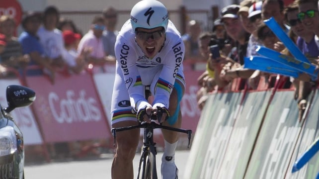 Omega Pharma's German cyclist Toni Martin won the stage
