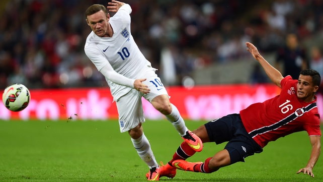 Captain Wayne Rooney converted a penalty in the 68th minute