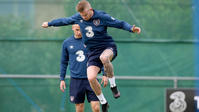 James McClean training in Malahide on Monday