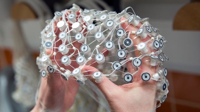 One person wearing a wireless, internet-linked electroencephalogram or EEG would think a simple greeting, One person wearing a wireless, internet-linked electroencephalogram or EEG would think a simple greeting,