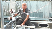 Sailor looks forward to pint after surviving storm Sailor looks forward to pint after surviving storm