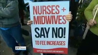 Nine News: Nurses protest over increase in registration fee Nine News: Nurses protest over increase in registration fee