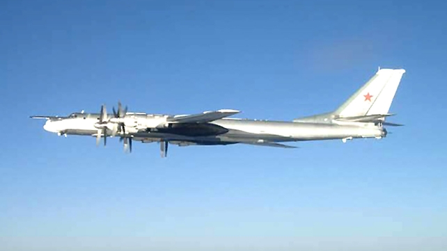 The RAF said long-range search radars detected the two Russian Tu-95 "Bears" The RAF said long-range search radars detected the two Russian Tu-95 "Bears"