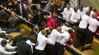 Chaos as brawl erupts in South African parliament Chaos as brawl erupts in South African parliament