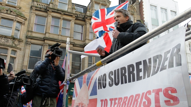 Liberty GB leader Paul Weston speaks during the Pegida Rally Liberty GB leader Paul Weston speaks during the Pegida Rally
