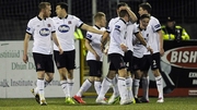 Dundalk celebrate Daryl Horgan's goal