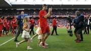 Steven Gerrard acknowledges the Liverpool supporters at Anfield