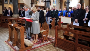 On arrival in Belfast Prince Charles and the Duchess of Cornwall visited St Patrick's Church on Donegall Street On arrival in Belfast Prince Charles and the Duchess of Cornwall visited St Patrick's Church on Donegall Street
