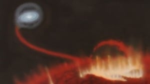 Artists impression of the flare on Mira which is situated 420 light years away (Pic: Katja Lindblom, CC BY-NC-ND 4.0) Artists impression of the flare on Mira which is situated 420 light years away (Pic: Katja Lindblom, CC BY-NC-ND 4.0)