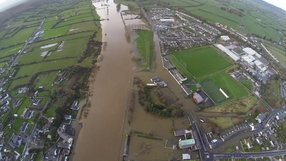 Tony Fitzgerald sent in this shot of Carrick-on-Suir after high tide passed and flood levels had dropped