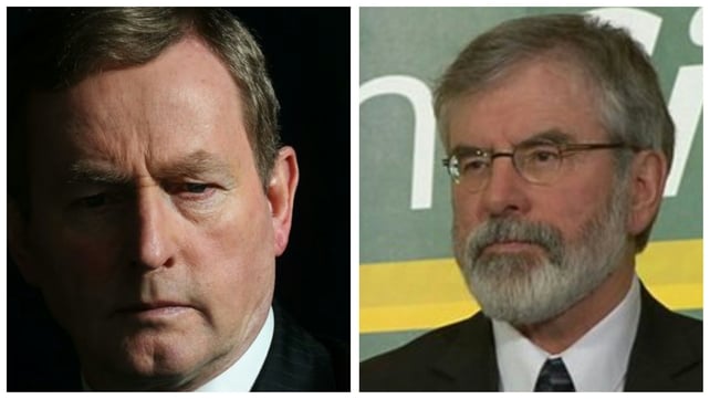 Both Enda Kenny and Gerry Adams saw support for their parties fall, according to the poll Both Enda Kenny and Gerry Adams saw support for their parties fall, according to the poll