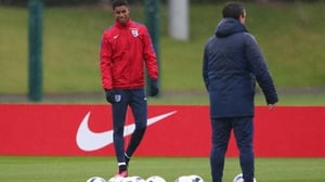 Marcus Rashford at England training Marcus Rashford at England training