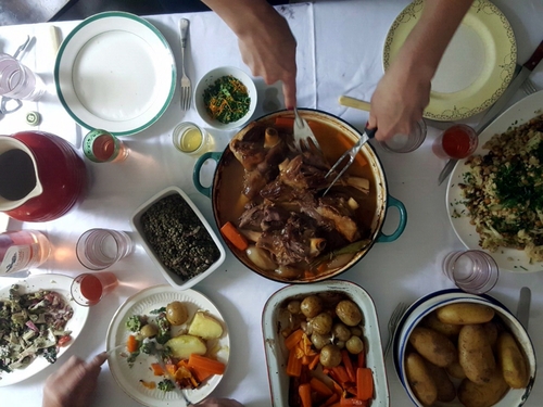 Caroline's Braised lamb shanks with Orange Gremolata