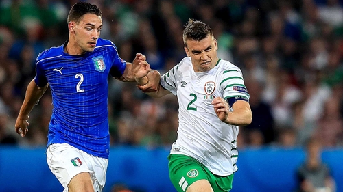 Seamus Coleman in action against Italy at Euro 2016 Seamus Coleman in action against Italy at Euro 2016