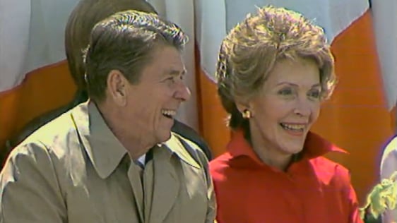 President Ronald Reagan and First Lady Nancy Reagan in Ballyporeen (1984)