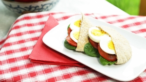 OP Trans: Mediterranean Breakfast Pitta, Servings: 1 Calories per portion: 250. OP Trans: Mediterranean Breakfast Pitta, Servings: 1 Calories per portion: 250.
