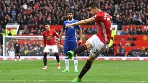 Ander Herrera strikes Manchester United's second goal Ander Herrera strikes Manchester United's second goal