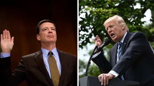 Trump says he didn't tape of conversations with Comey