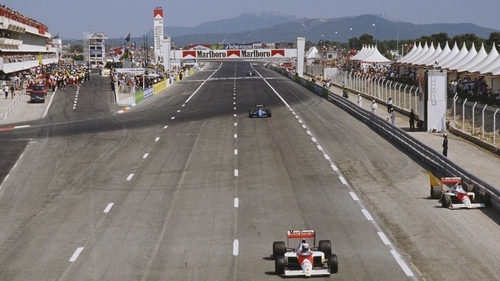 A view of the Circuit Paul Ricard in Le Castellet during the 1989 French Grand Prix A view of the Circuit Paul Ricard in Le Castellet during the 1989 French Grand Prix