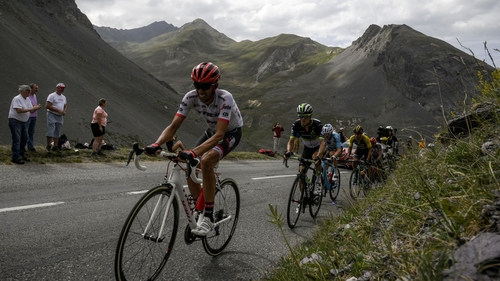 Spain's Alberto Contador managed to get away from the leading riders but was hauled in ahead of the finish Spain's Alberto Contador managed to get away from the leading riders but was hauled in ahead of the finish