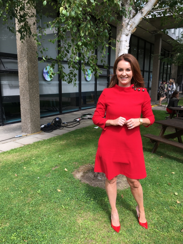 Maireád Ronan wore a fab red dress from Arnotts. We are obsessed with those shoes.
