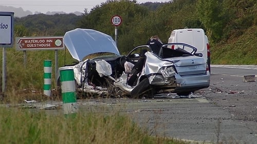 The scene of one of the latest crashes that cost lives on Irish roads. The scene of one of the latest crashes that cost lives on Irish roads.