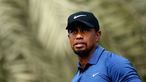 Tiger Woods at the Dubai Desert Classic in February Tiger Woods at the Dubai Desert Classic in February