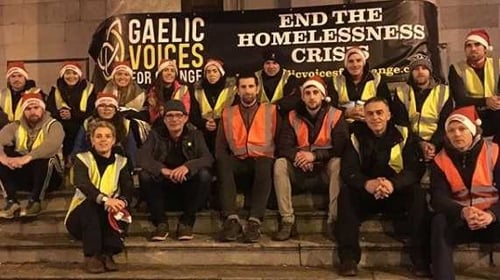 Valerie Mulcahy and the Gaelic Voices for Change group