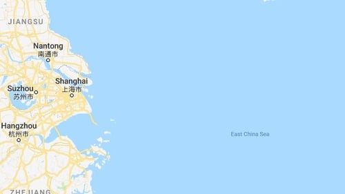 The collision happened nearly 300km east of Shanghai on China's east coast