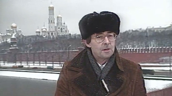 Colm Connolly in Russia reporting on Abbey tour (1988)
