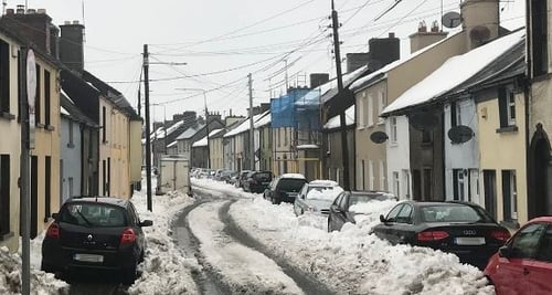 Bus and train services affected as snow hits the country