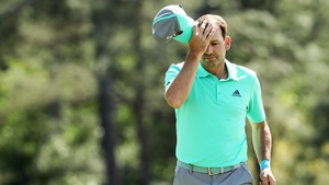 Garcia dumped five balls into the water on the par five in his opening round to record the highest score on the hole in tournament history. Garcia dumped five balls into the water on the par five in his opening round to record the highest score on the hole in tournament history.