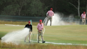 Work began on Saturday evening to make Shinnecock Hill a more playable course Work began on Saturday evening to make Shinnecock Hill a more playable course