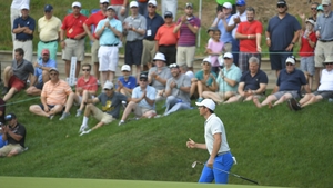 McIlroy hit the first 17 greens in regulation, before missing the putting surface with his approach shot at the last for his only bogey. McIlroy hit the first 17 greens in regulation, before missing the putting surface with his approach shot at the last for his only bogey.