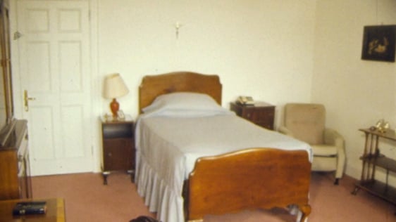 Bedroom at the Apostolic Nunciature in Cabra where Pope John Paul II will spend the night (1979)