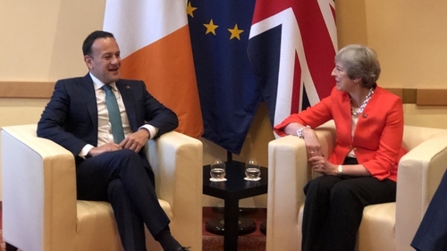 An Taoiseach and UK Prime Minister Theresa May meeting Salzburg An Taoiseach and UK Prime Minister Theresa May meeting Salzburg