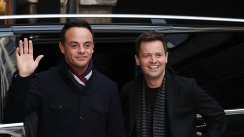 Ant Mc Partlin and Declan Donnelly arrive at The London Palladium for Britain's Got Talent auditions