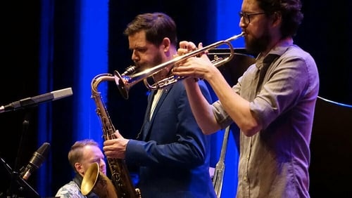 Seamus Blake on sax with Espen Berg on piano and trumpeter Hayden Powell. Seamus Blake on sax with Espen Berg on piano and trumpeter Hayden Powell.