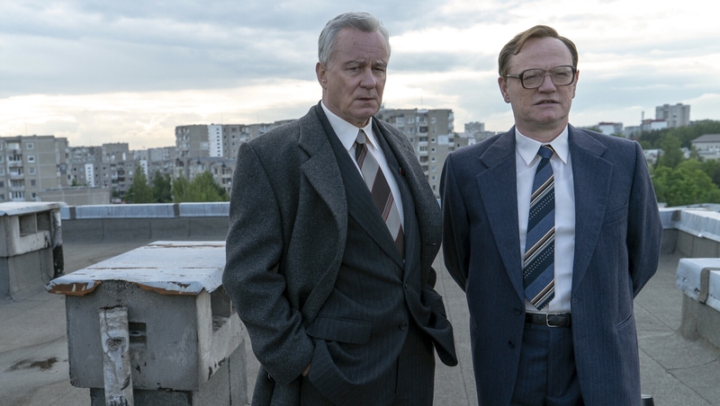 Stellan Skarsgård and Jared Harris in the HBO's Chernobyl