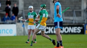 John Murphy seals the victory for Offaly with the final puck of the game at Parnell Park John Murphy seals the victory for Offaly with the final puck of the game at Parnell Park