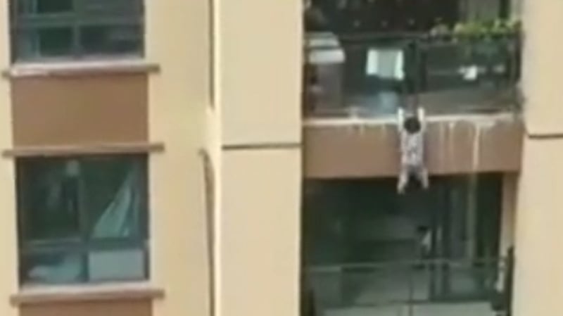The boy had been left alone while his grandmother went for groceries