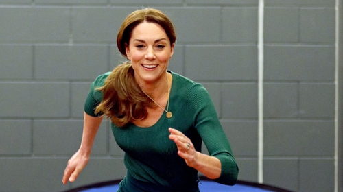 Kate Middleton cuts a dash in green culottes and trainers Kate Middleton cuts a dash in green culottes and trainers