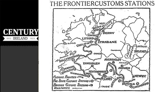 Century Ireland Issue 253 - Map of The frontier customs stations Photo: Irish Independent, 2 April 1923