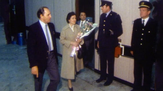 Viktor Lipassov and his wife Evdokia escorted from Shannon Airport, 1983