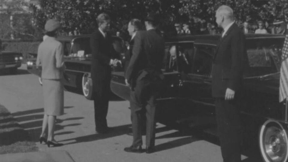 US President John F Kennedy welcomes Taoiseach Seán Lemass to the White House (1963)