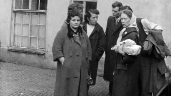 Three Limerick families evicted from their flats in Hall's Buildings, Nicholas Street in 1963.